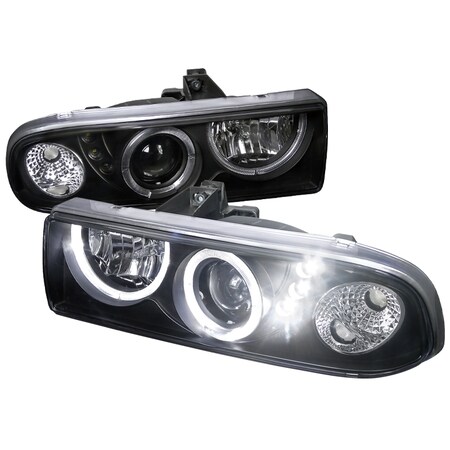 Spec-D Tuning 98-04 Chevrolet S10 Projector Headlight Black Housing LHP-S1098JM-RS
